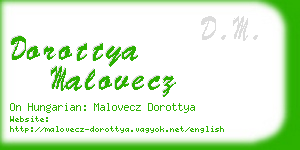 dorottya malovecz business card